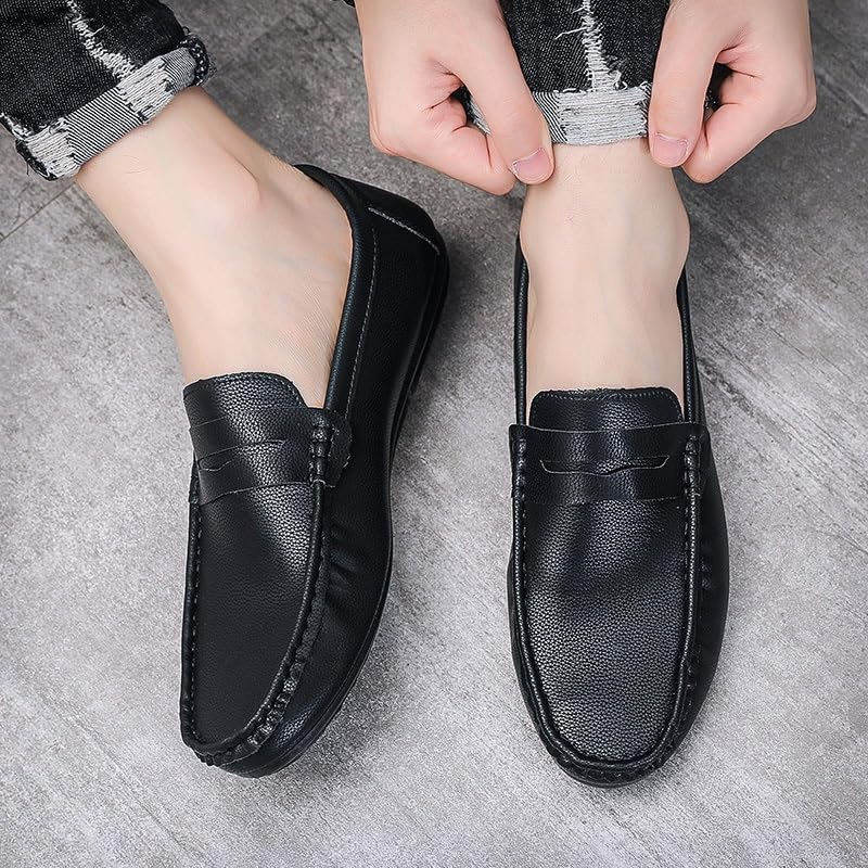 Loafers for Men Round Toe Faux Leather Penny Loafers Flexible Lightweight Slip Resistant Party Slip-on2