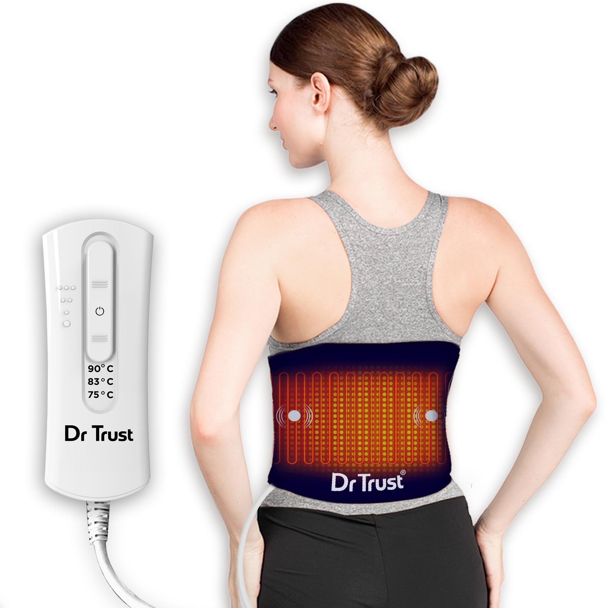 Dr Trust Polyester Usa Orthopedic Heat Belt Electric Heating Pad For Back Pain Relief Warming Lower Back Support For Waist, Lower Back, Shoulder & Knee-346,One Size (B0CF9NZRVV) Amazon Price History, Amazon Price Tracker