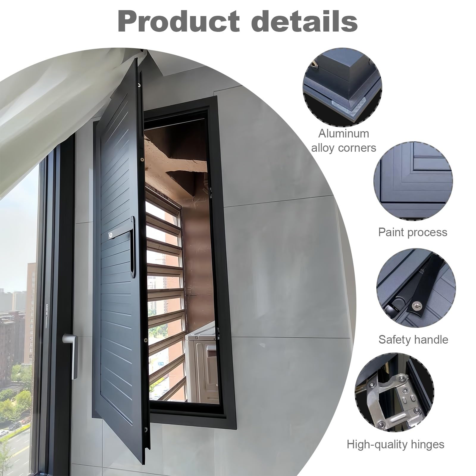 Pannello di accesso resistente per impianti idraulici a parete con chiavistello, porta di accesso in metallo con telaio in alluminio per manutenzione tubi