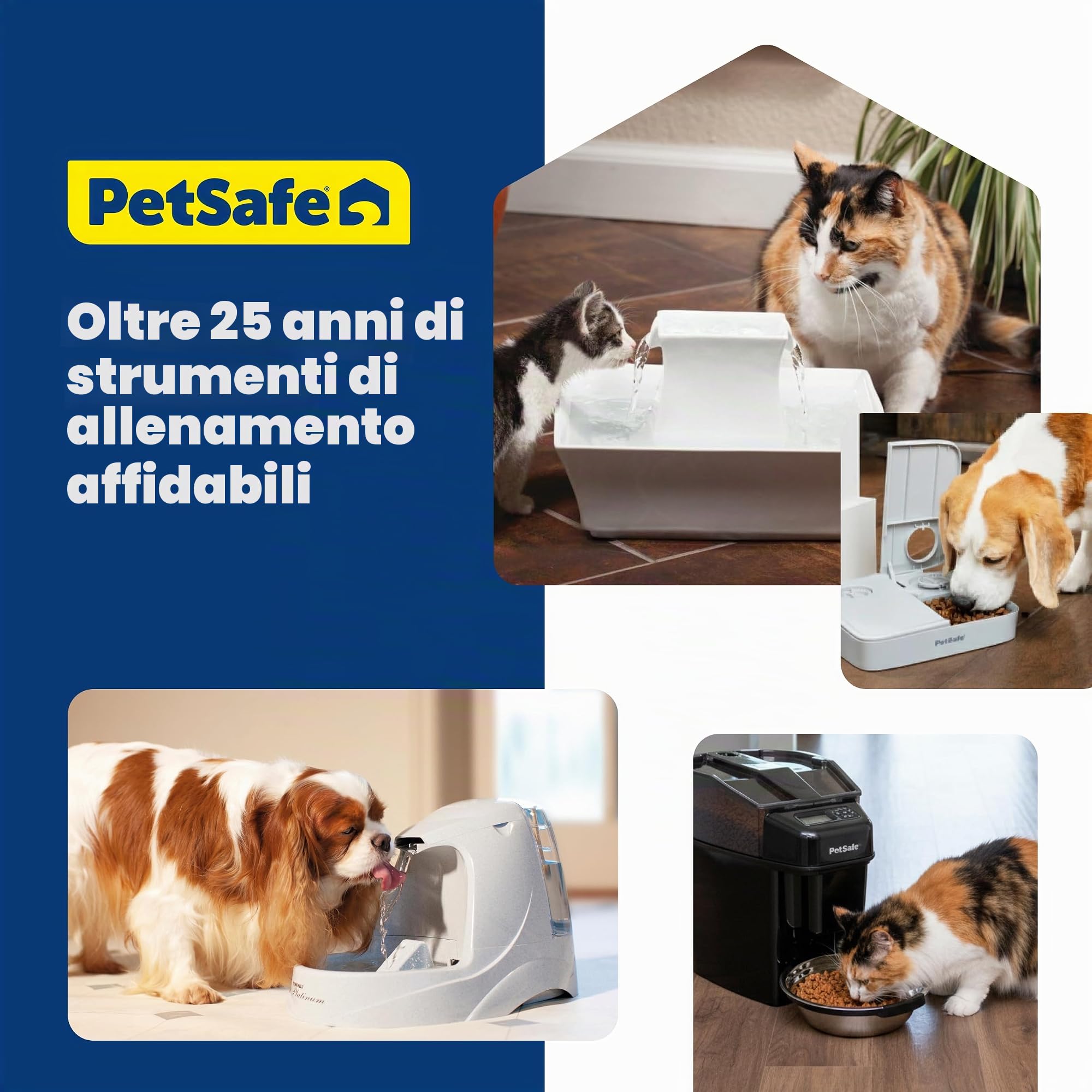 PetSafe Healthy Pet Simply Feed - Distributore Automatico di Cibo Secco con Programmazione dei Pasti e Controllo delle Porzioni, Alimentazione a Batterie e Capacità 24 Tazze