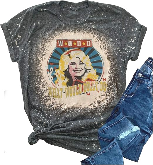 Women Vintage Dolly Graphic Tees What 