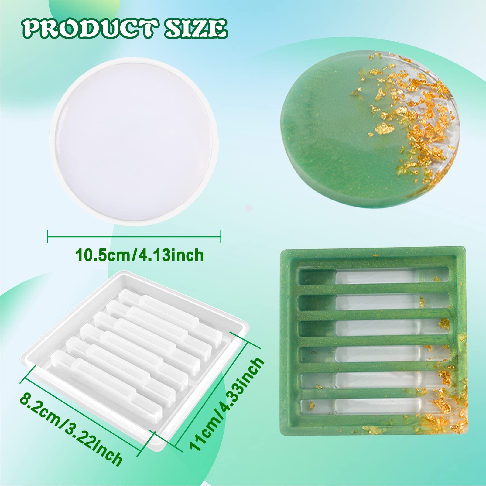 Moule En Silicone Pour Dessous De Verre En Résine époxy - Dimensions 8.2x5.3x1 Cm - DIY Déco Maison - 12