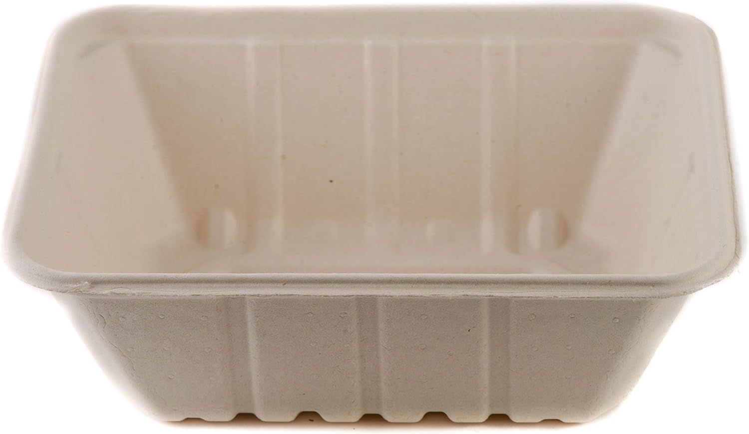 EcoQuality 54oz Deep Disposable Rectangle Bowls [125 PACK] - 100% Biodegradable Sugarcane Bagasse Bamboo Fibers Sturdy Compostable Eco Friendly Environmental Paper Plastic Bowl Alternative Tree Free