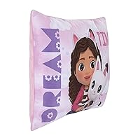 Vista 2 de DreamWorks Gabby's Dollhouse Dream It Up - Almohada de tiro decorativa rosa y morada de Pandy Paws