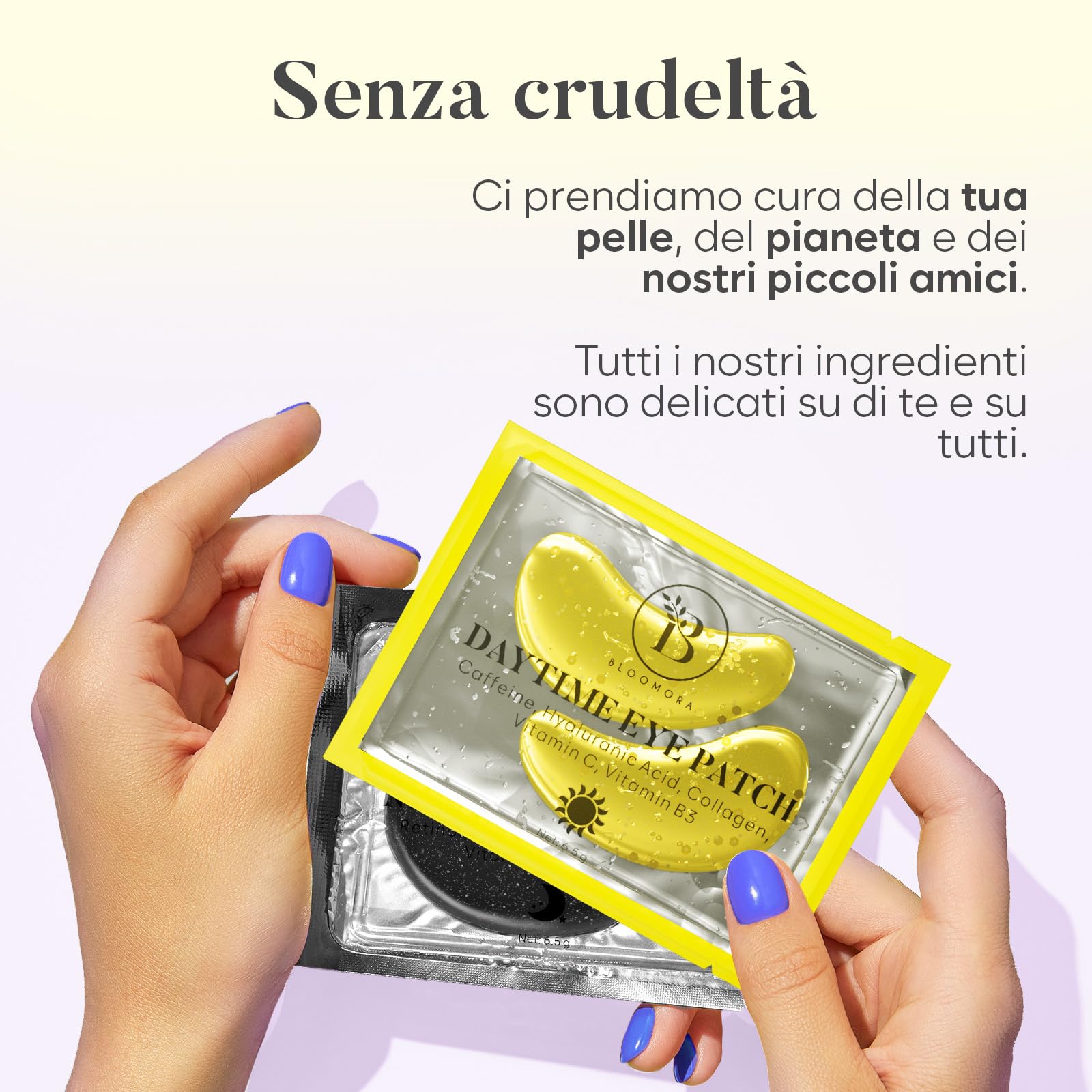Patch Occhi Giorno e Notte, Maschera Occhi con Caffeina, Collagene e Acido Ialuronico, Patch Occhiaie e Borse, Maschera Occhiaie, Eye Mask per l'idratazione e Gonfiore (30 Paia)
