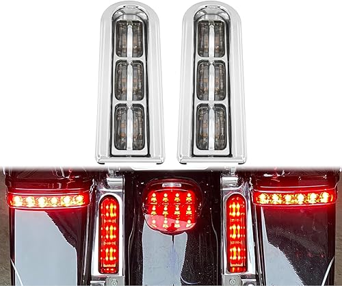 Alforja trasera Accent Luz LED Inserción Soporte de relleno Señal de giro Correr Luz de freno Ajuste para Harley Touring Road King Ultra Limited