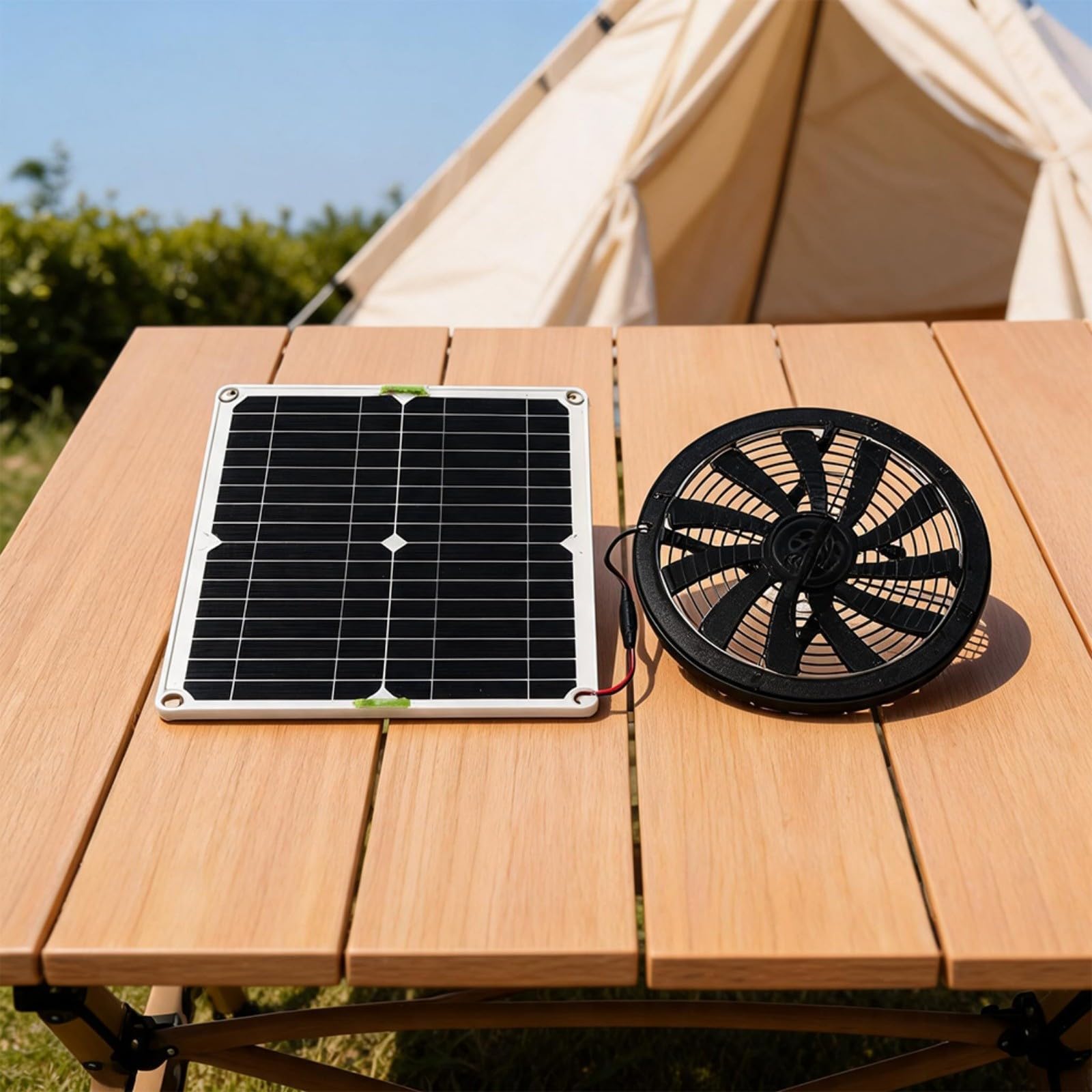 Kit ventola a pannello solare da 12 V, potente ventilatore di scarico da 15 W con motore impermeabile e rete di sicurezza, 3000 giri/min ad alta circolazione dell'aria per camper, yacht