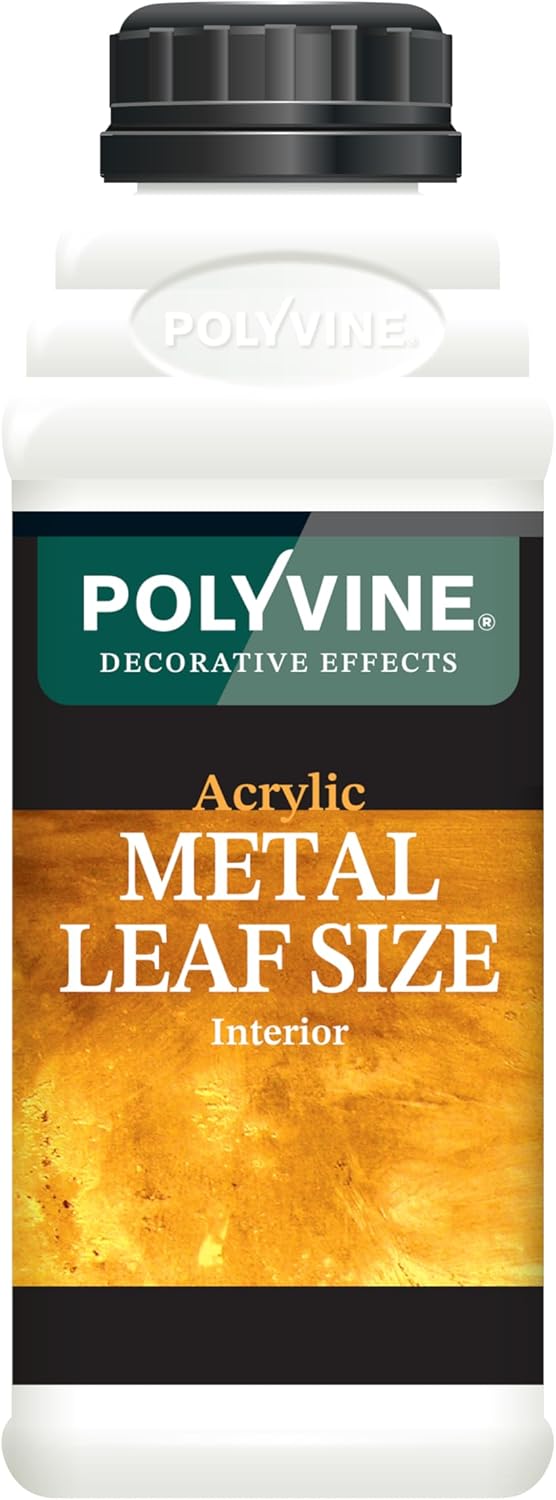 Polyvine Metal Leaf Size 16-Ounce (500ml) Gold & Metal Acrylic Adhesive