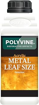 Polyvine Metal Leaf Size 16-Ounce 500ml Gold & Metal Acrylic Adhesive