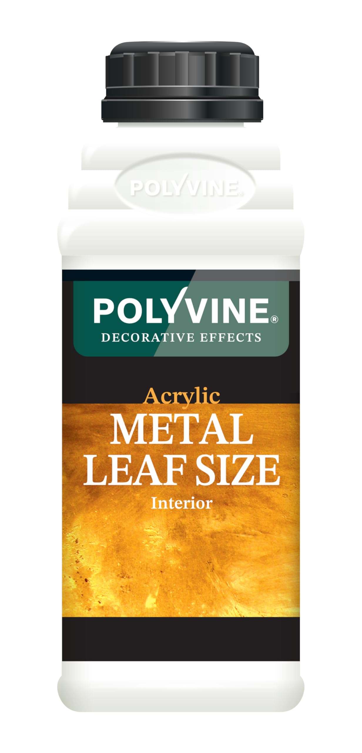 Metal Leaf Size Acrylic Adhesive – Interior Gilding Glue for Gold Leaf, Metal Leaf & Foil. Water-Based, Low Odour, Easy Clean, Long Open Time. Furniture, Plaster & Decorative Features (500ml)