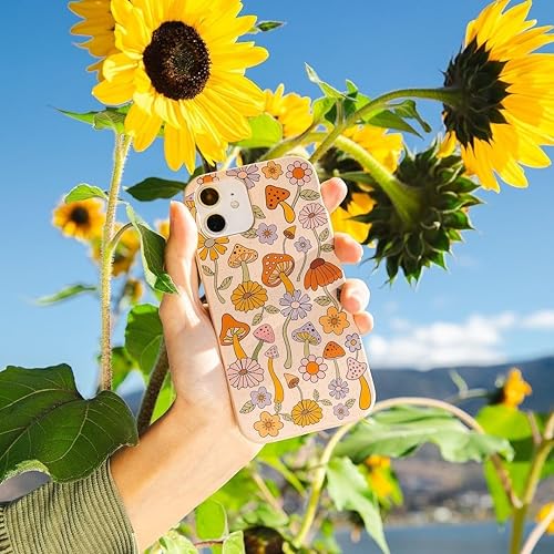 Miniatura 4 de Pela Funda para iPhone 12, hecha de plantas, diseño elegante y ligero con protección (jardín nocturno negro)