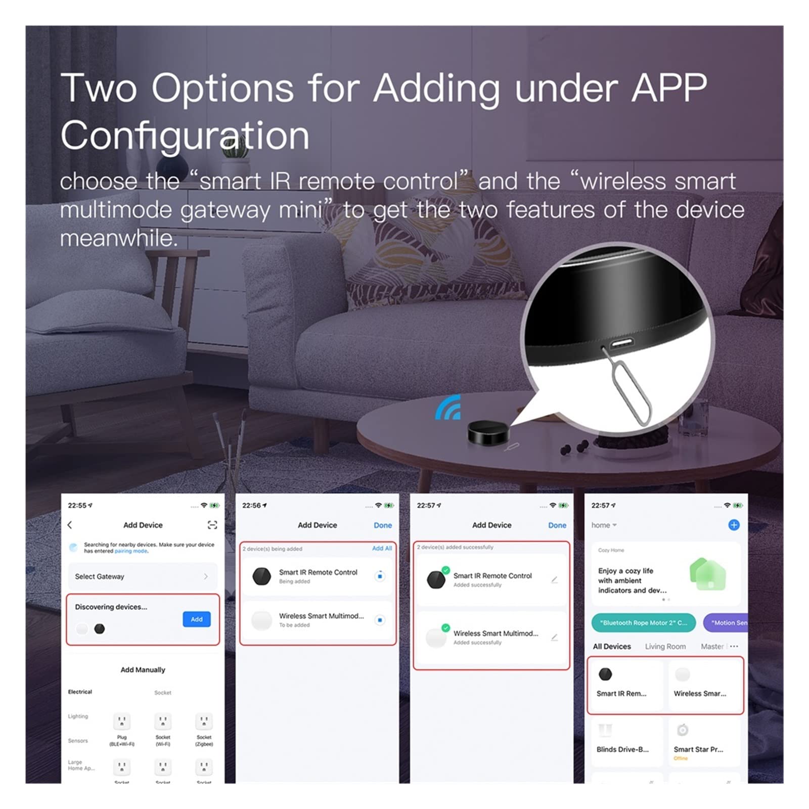 Interruptor de luz táctil, Tuya Remote Gateway 3 en 1 38K Controlador ZigBee inalámbrico multifunción a través de Alexa Home