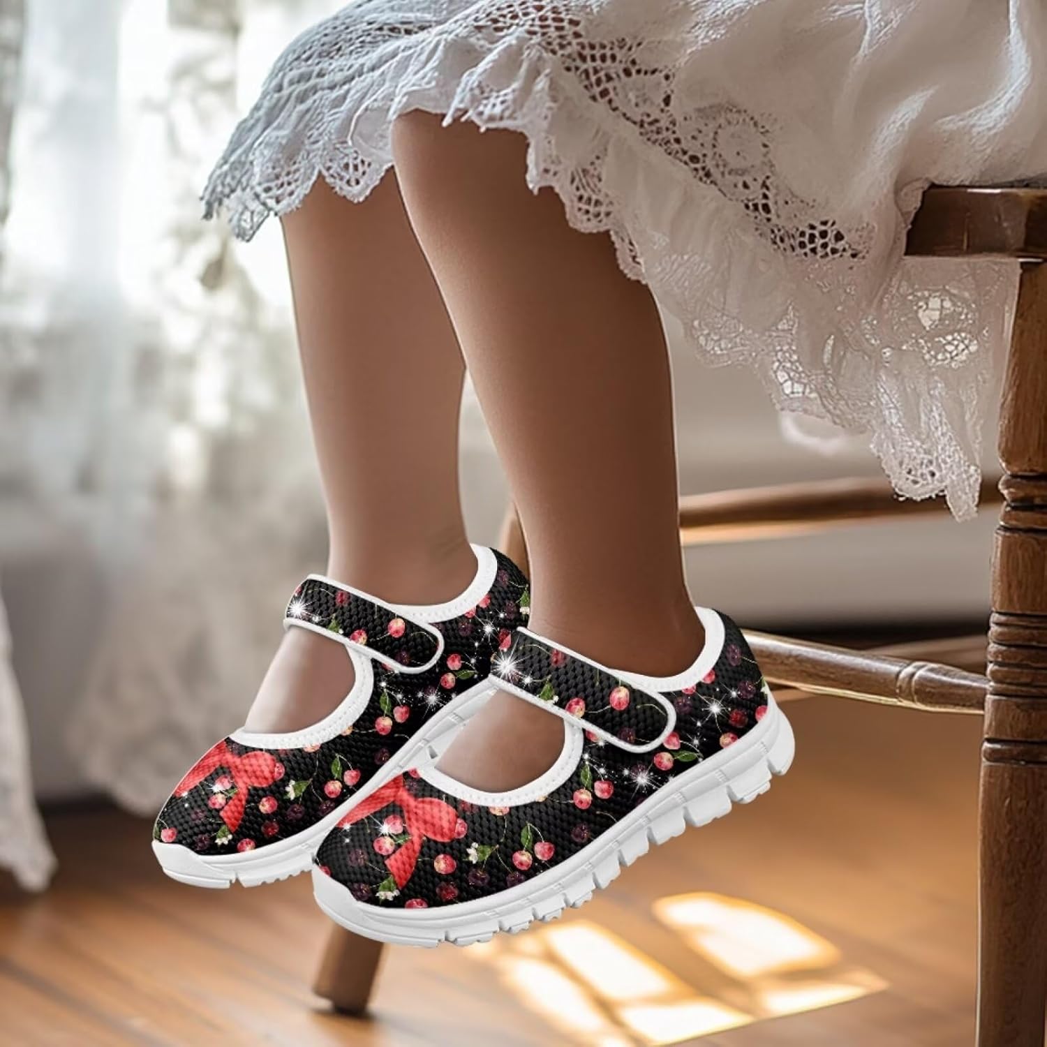 chaqlin Kids Tennis Shoes with Single Buckle Boys Girls Slip On Comfort Wide Walking Flat Shoes Causal Sneakers