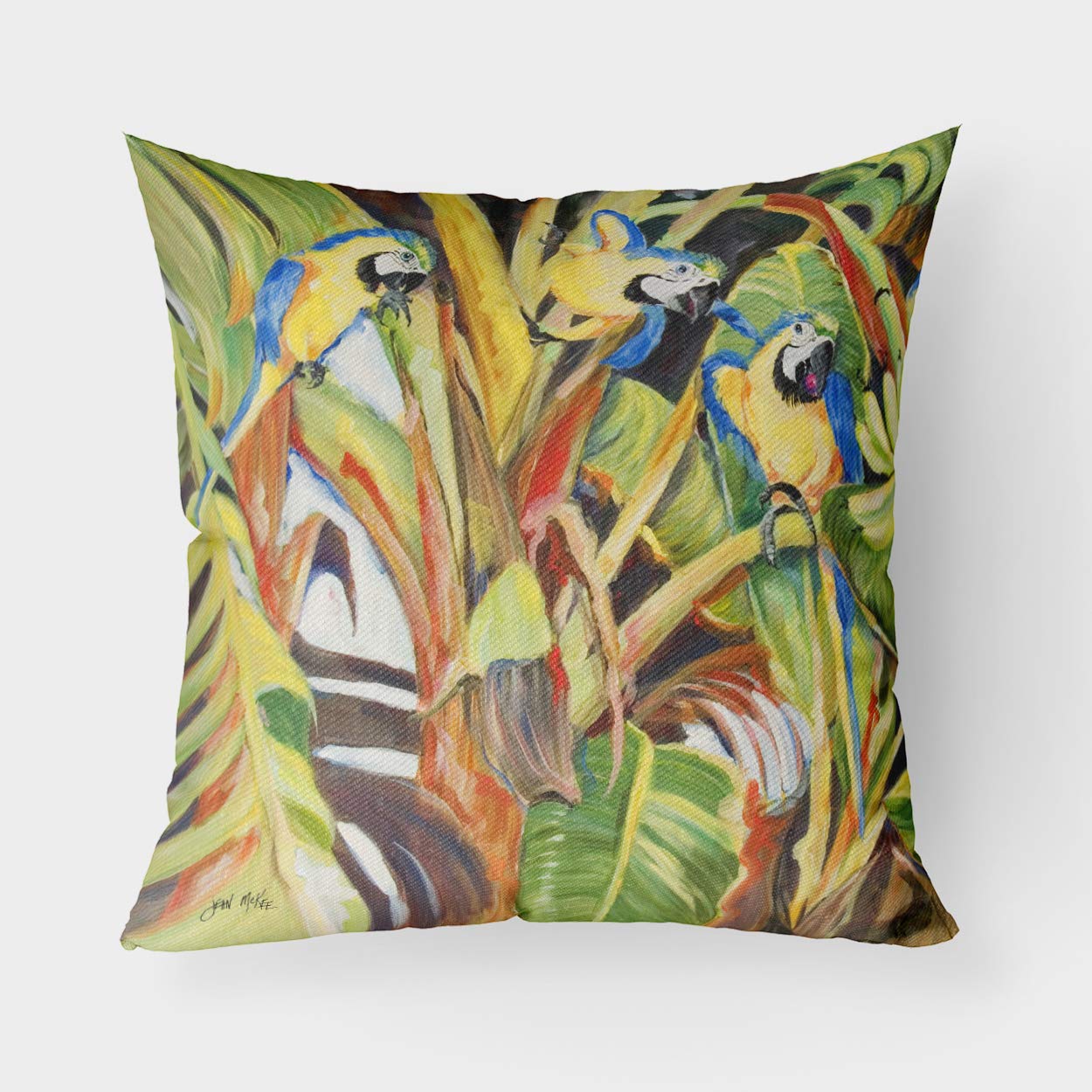 Oreiller décoratif tissu perroquets Caroline's Treasures coussin canapé Jmk1281pw1818