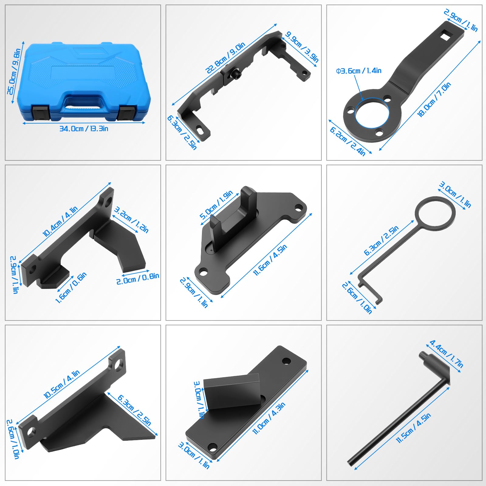 KAOLALI Kit di Strumenti per la Messa a Punto del Motore, Strumento di allineamento dell'albero a camme del Motore con Citroën Peugeot PSA Opel Toyota 1.0 1.2 VTI/VVT/GDI PureTech EB0(ZMZ)