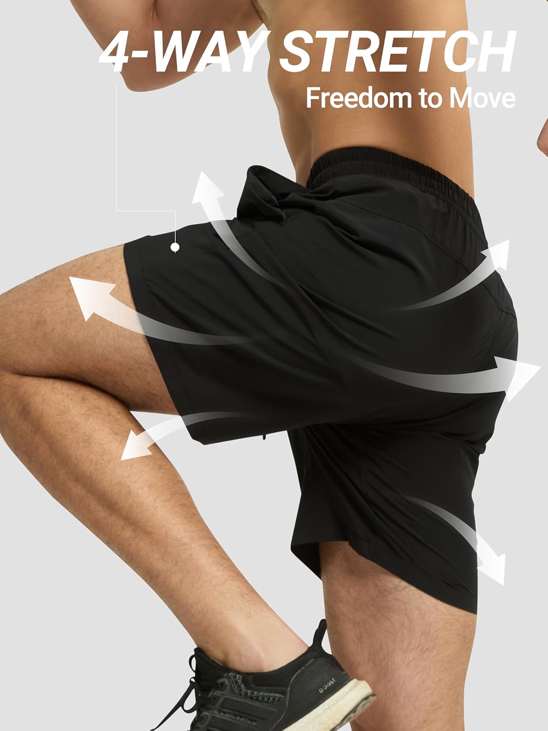 Arcweg Mens Swim Trunks 7 inch Quick Dry Bathing Suits Casual Swimwear for Men with Mesh Liner & Zipper Pocket