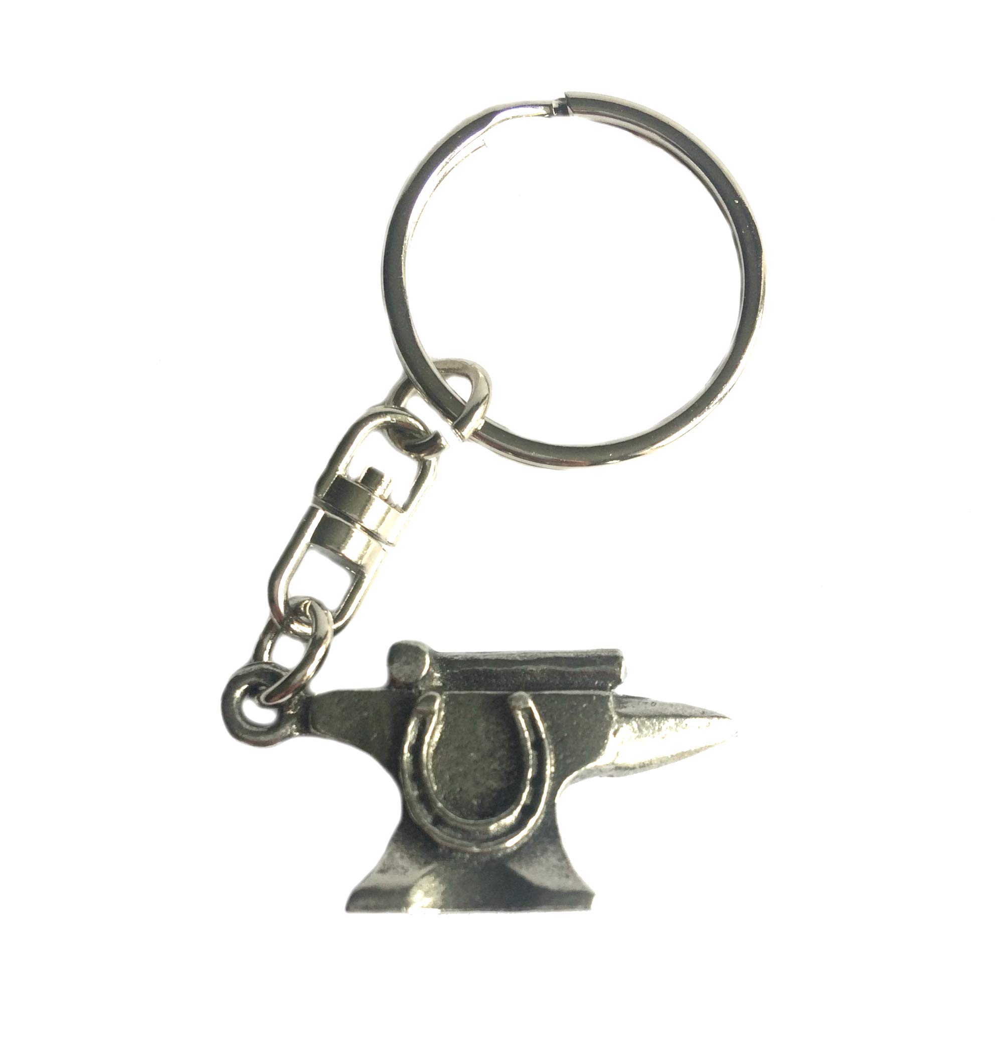 Blacksmiths Anvil Keyring (Keychain), Fine English Pewter.