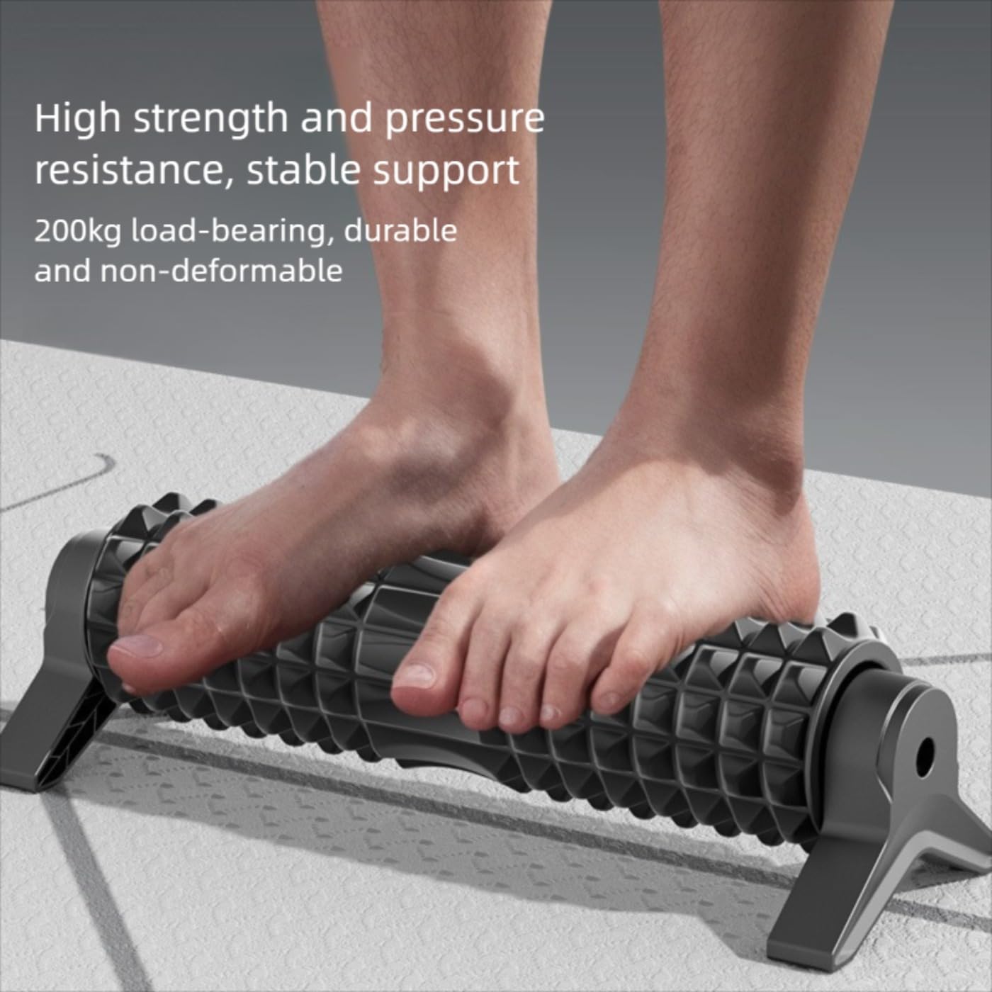 Professionelle Muskelmassagerolle - Hochdichte Schaumstoffrolle zur Muskelerholung & Schmerzlinderung - 53 cm Körpermassagestab für Sportler, Rücken, Beine, Ganzkörper (Schwarz)
