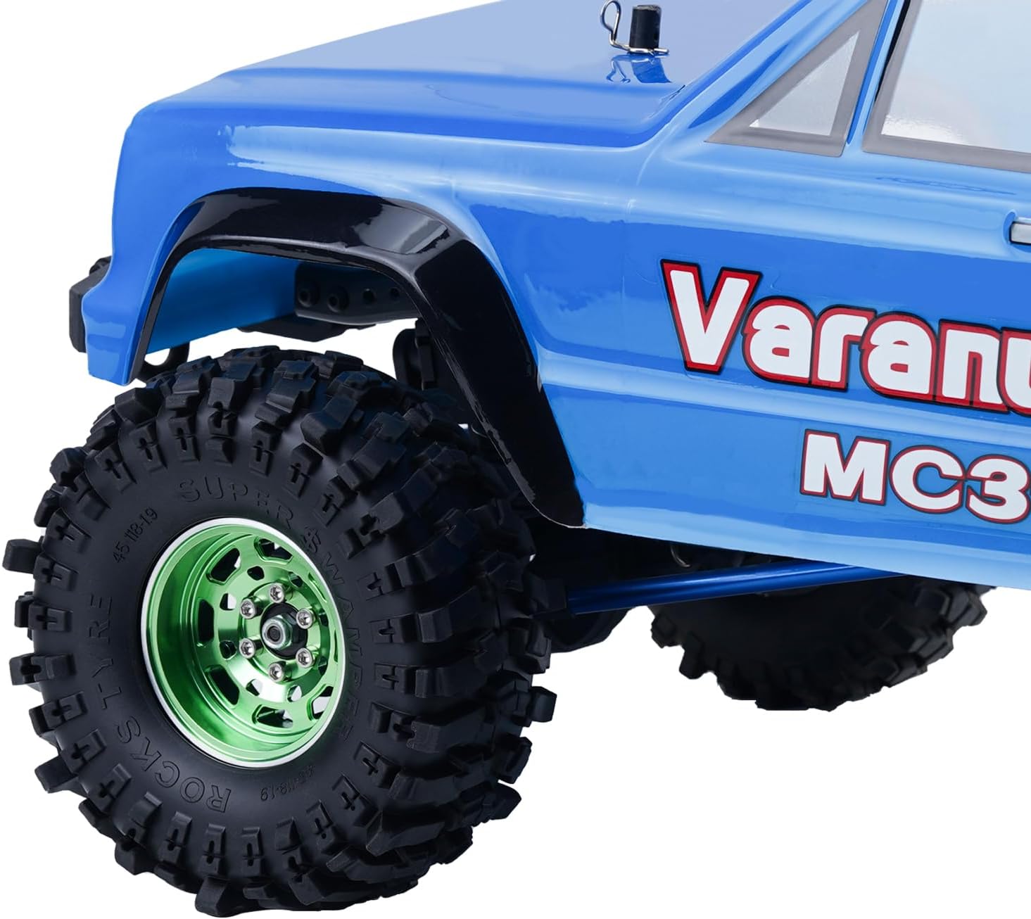 DJX RC Wheels 4PCS 1.9 Inch Beadlock RC Rims Hub Set for 1/10 RC Crawler Car Axial SCX10 SCX10 II 90046 SCX10 III TRX4 D90 12mm Hex Upgrade Accessories(Green)