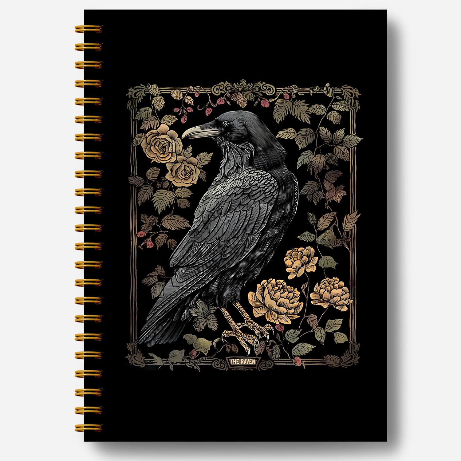 Cadeaux gothiques pour femme : le journal de sorcière Guymn aux motifs de corbeaux