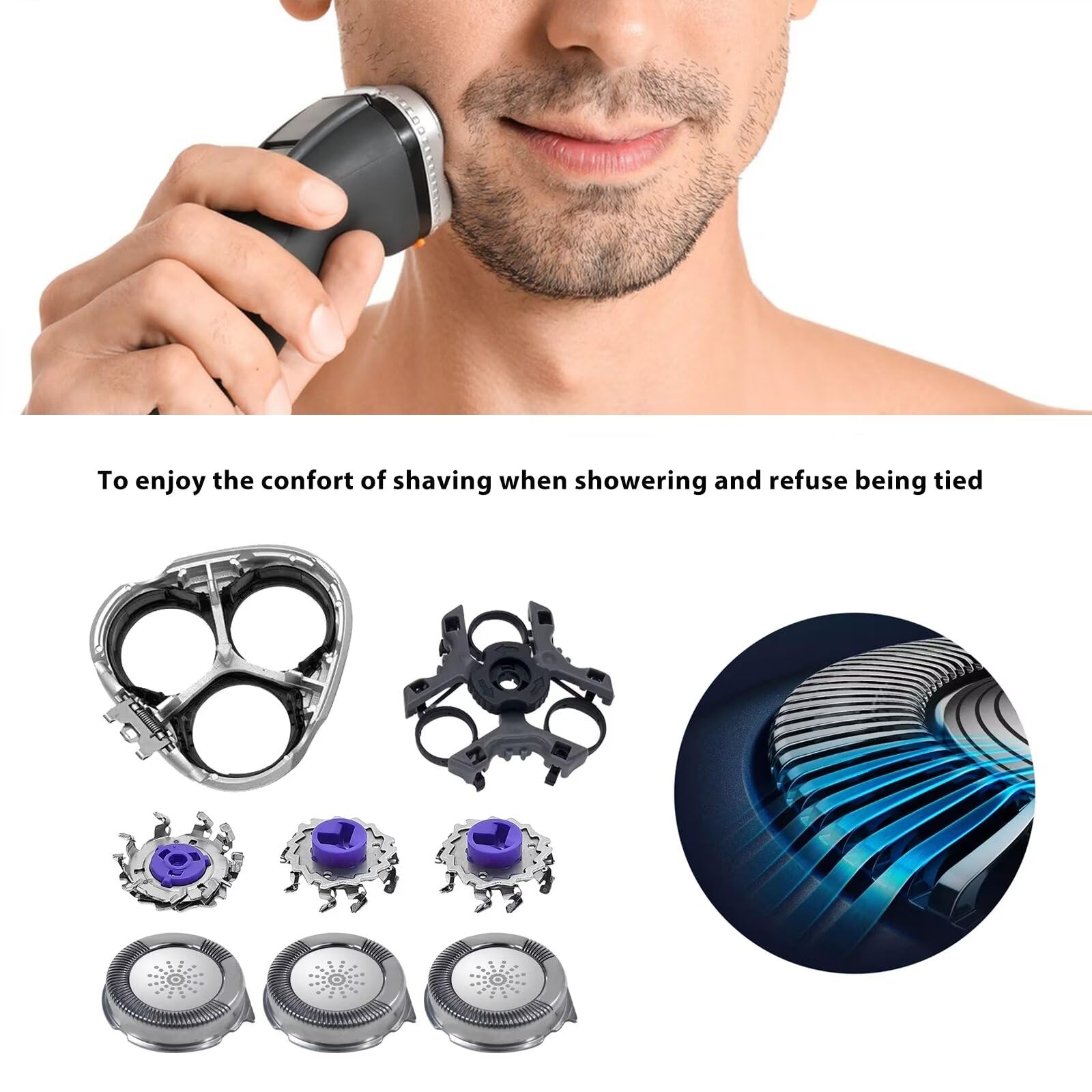 Latest version Replacement Head Assembly for Norelco AT830, AT875, AT880, AT895, AT920, AT921, AT940, PT870, PT920, PT925