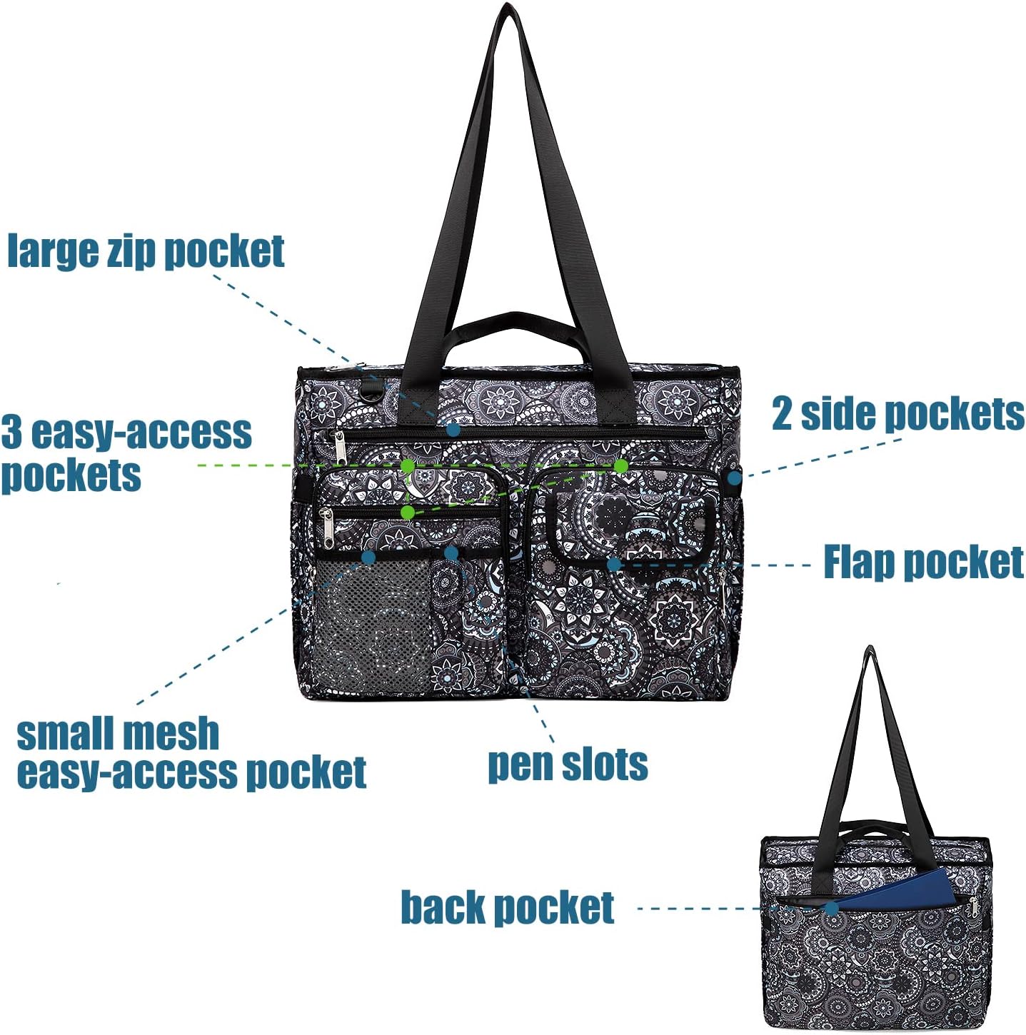 Gatycallaty Nurse Tote Bag for Women First Aid Organizer with Multi-Pockets, Healthcare Work Travel Essentials Nursing Gifts - Image 4