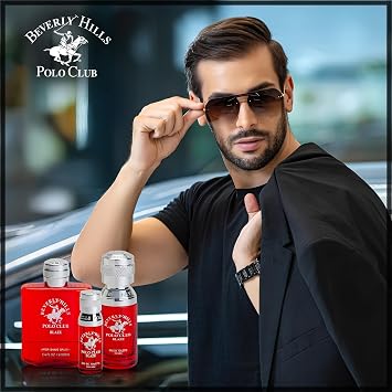 Beverly Hills Polo Club Men's Blaze 3-Piece Cologne Gift Set | Eau De Toilette & After Shave in Collectable Tin | Long-Lasting Premium Fragrance for Him