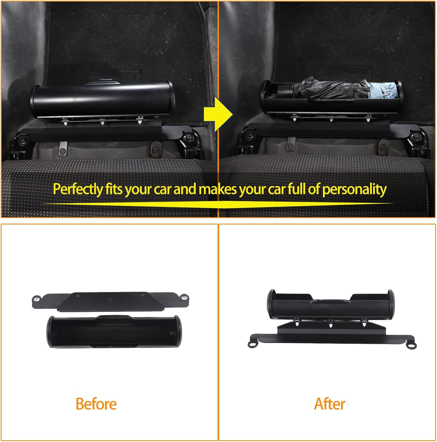 Car Under Seat Umbrella Storage Box Compatible with Toyot@ FJ Cruiser 2007-2021, Multi-functional Car Umbrella Holder Hidden Tray Underseat Umbrella Storage Box