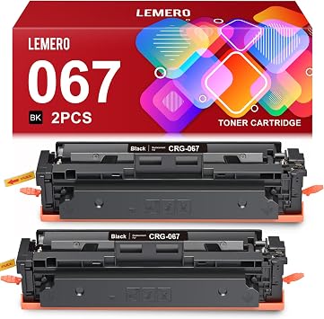 LEMERO 067 Black Toner Compatible for Canon 067 Black Toner Cartridges 067H Toner Work for Canon MF656Cdw Toner Cartridges MF654Cdw MF653Cdw LBP632Cdw Printer 2-067 Black Toner