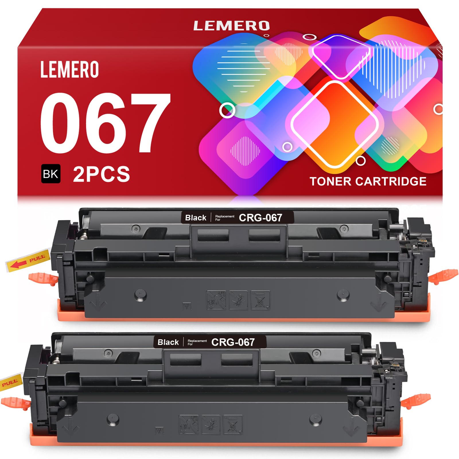 LEMERO 067 Black Toner Compatible for Canon 067 Black Toner Cartridges 067H Toner Work for Canon MF656Cdw Toner Cartridges MF654Cdw MF653Cdw LBP632Cdw