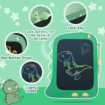 ORSEN Toys for 3 4 5 6 7 8 Year Old Boys Girls Gifts, LCD Writing Tablet 8.5inch Kids Toys Doodle Board, Dinosaur Drawing Pad for Kids 3 4 5 Year Old Boy Girl Birthday Gifts (Green)