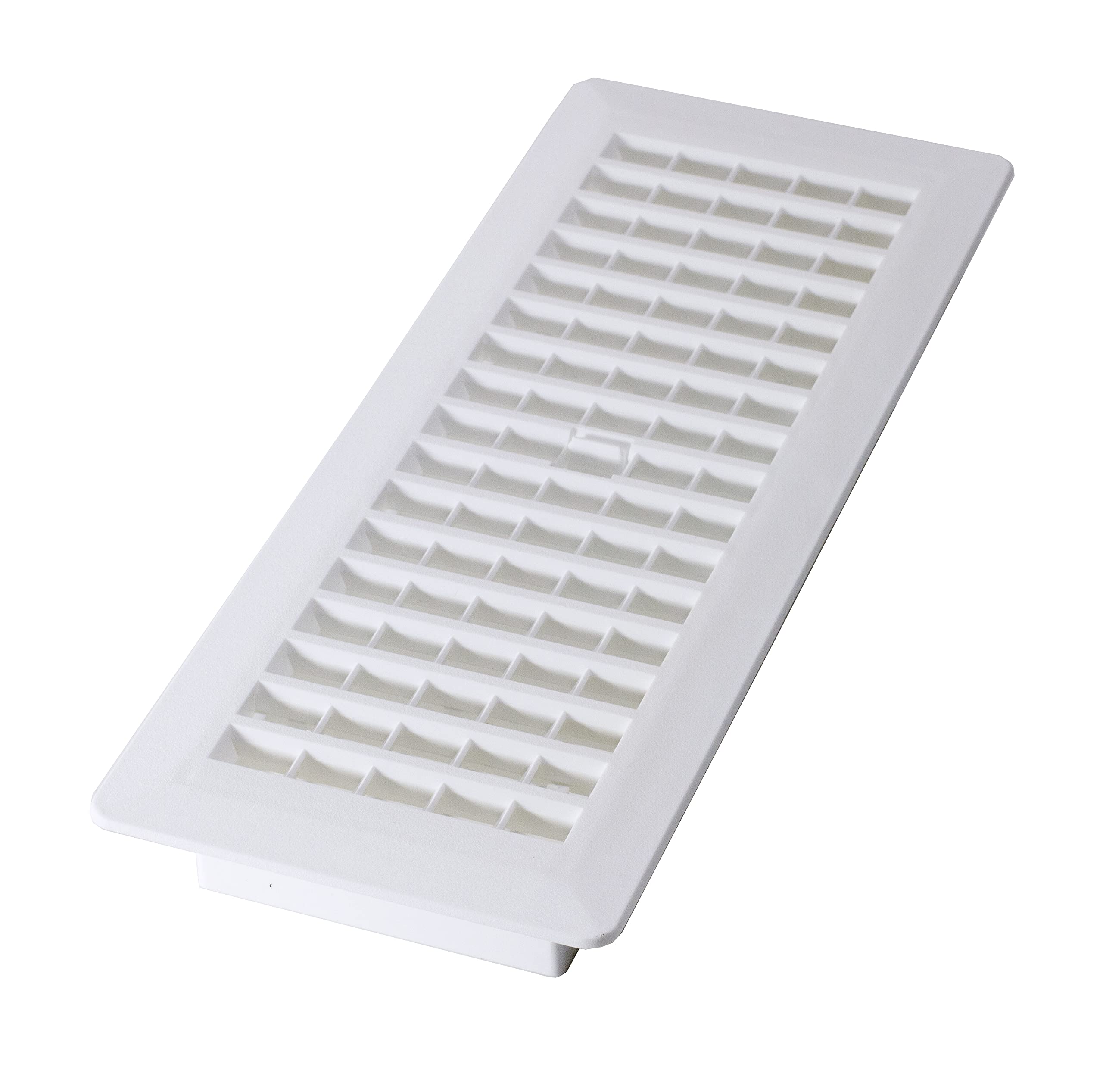 Decor Grates PL412-WH Lattice Floor Register, White, 4x12 Inches, White Finish