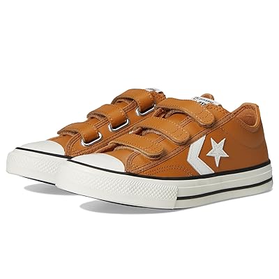 Converse Kids Star Player 76 Leather Easy On (Little Kid) Boys Shoes Gingersnap/Vintage White/Black