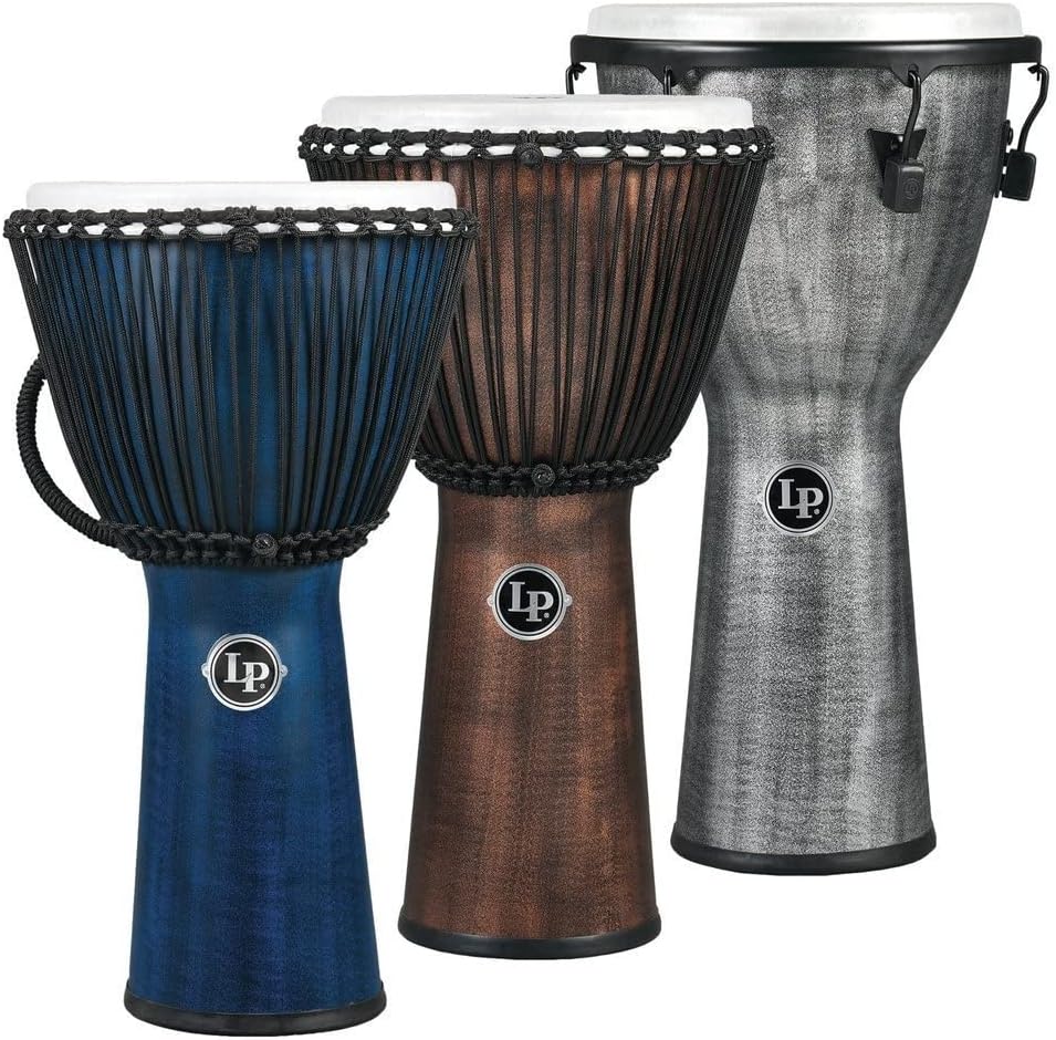 Latin Percussion LP724G Rope Djembe 11" Synthetic Shell, Synthetic Head, Gray