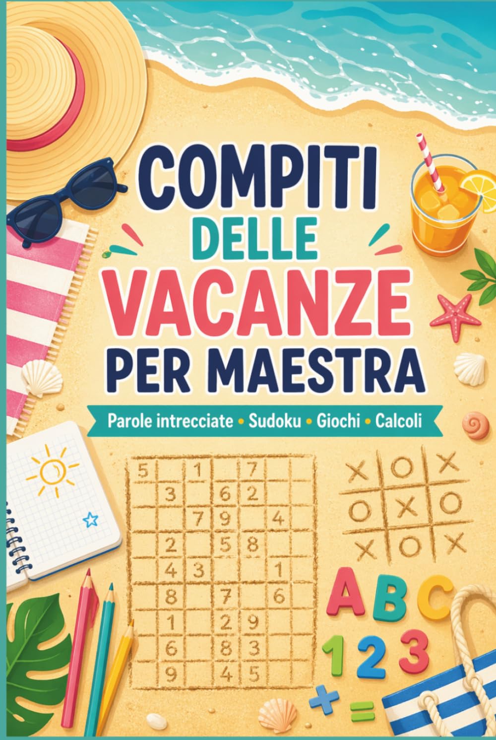 Regalo originale maestra – Compiti delle vacanze per maestra: Labirinti, parole intrecciate, sudoku… un momento di relax tutto meritato – Un regalo personalizzato e originale per maestri