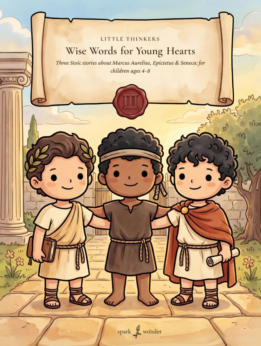 Little Thinkers: Wise Words for Young Hearts: Three Stoic stories about Marcus Aurelius, Epictetus, and Seneca: for children ages 4-8