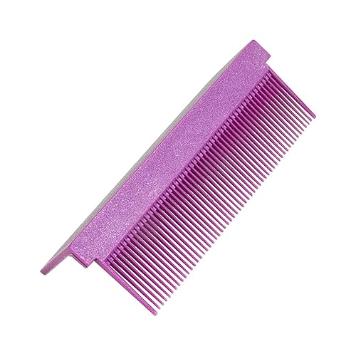 Miniatura 2 de TOOYFUL Peine alisador de barbero para alisar el cabello, plancha plana tipo V, morado, 3.7 x 1.3 x 1.3 in