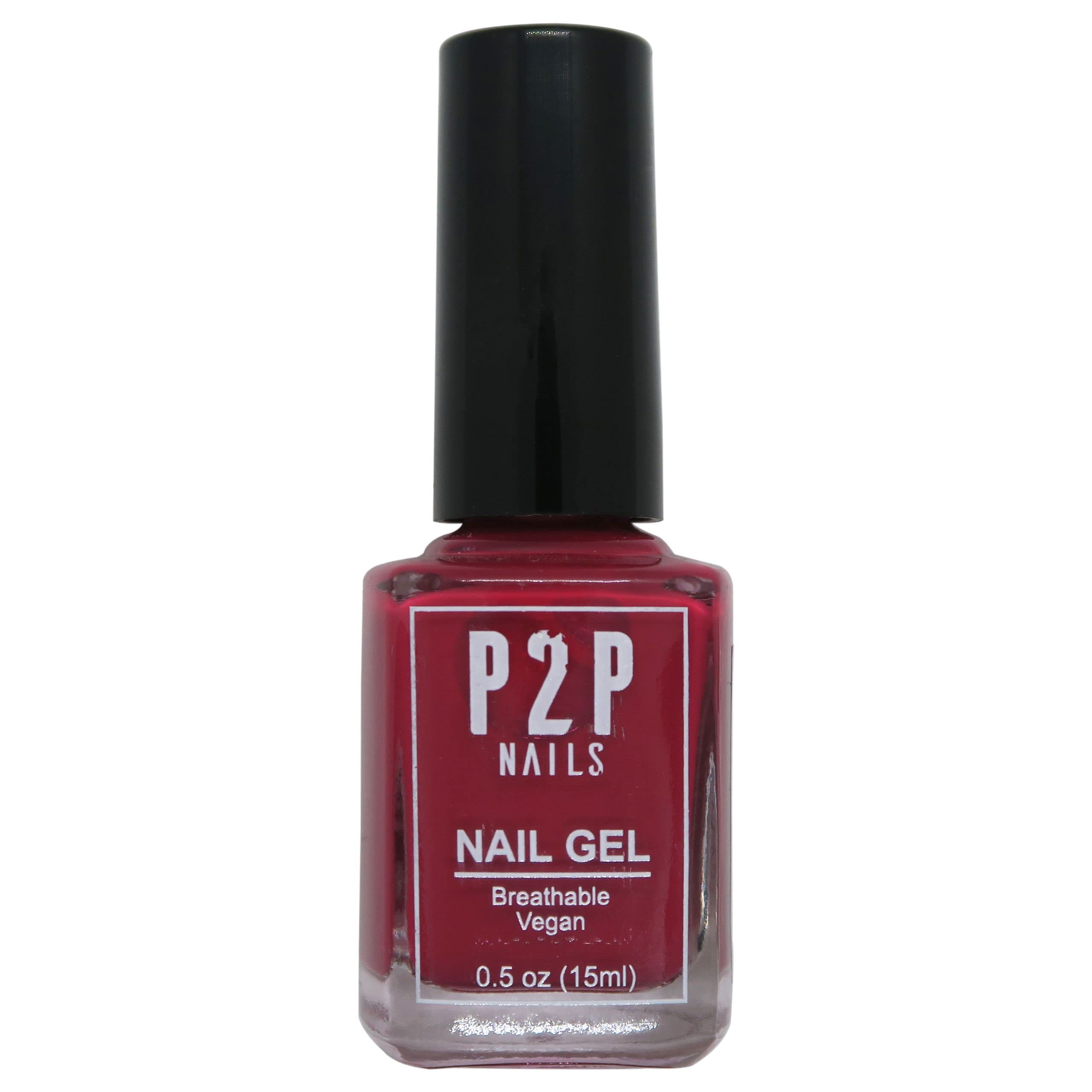 P2P Nails Vegan Red Nail Gel Polish - Quick Dry Nail Polish - Smooth Texture Nail Gel in