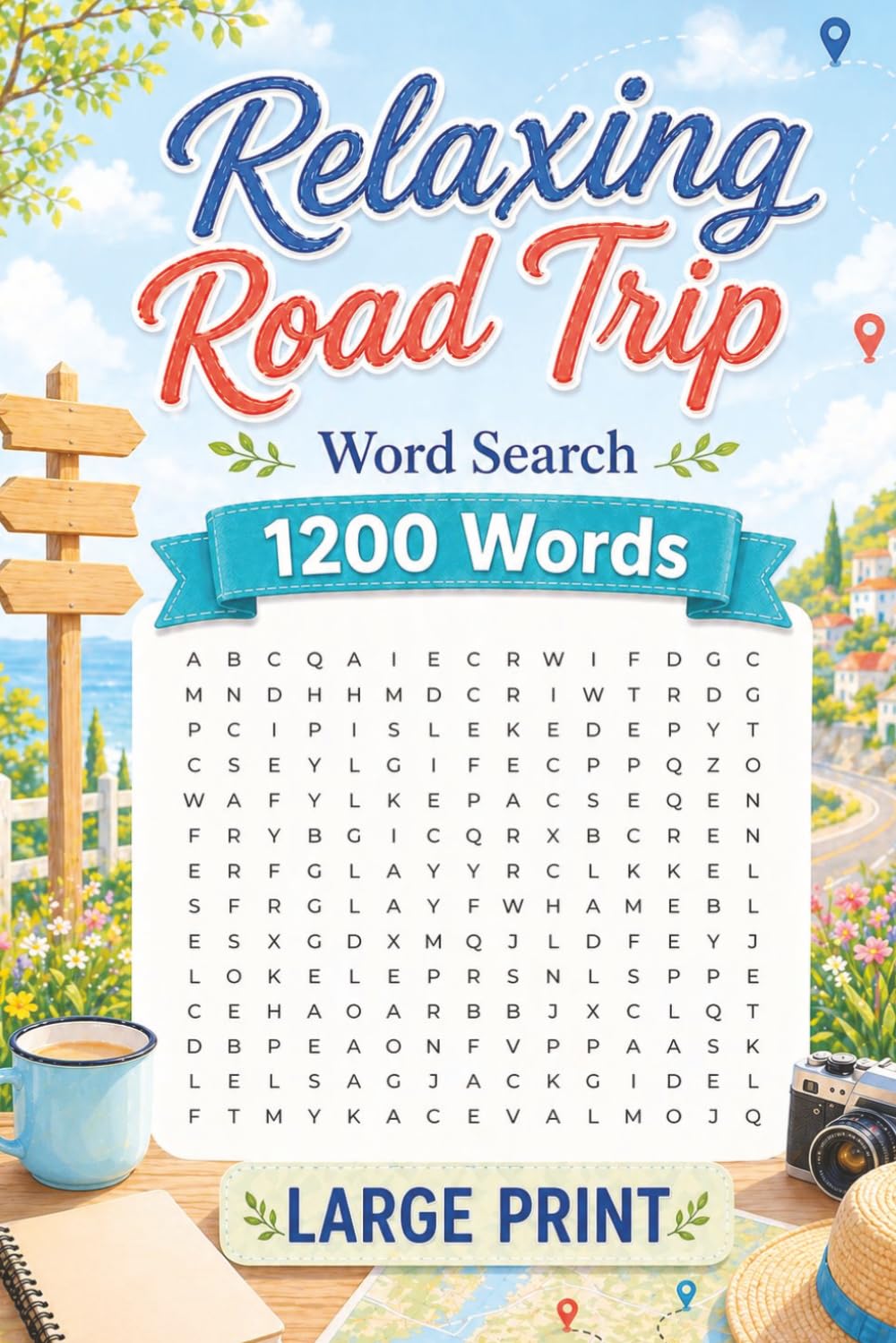 Relaxing Road Trip Large Print Word Search Puzzle: A Road Trip Themed Activity Puzzle For Travelers, Relaxing Mind Activity For Peaceful Journeys & Deep Calmness (Calming Mind Press)