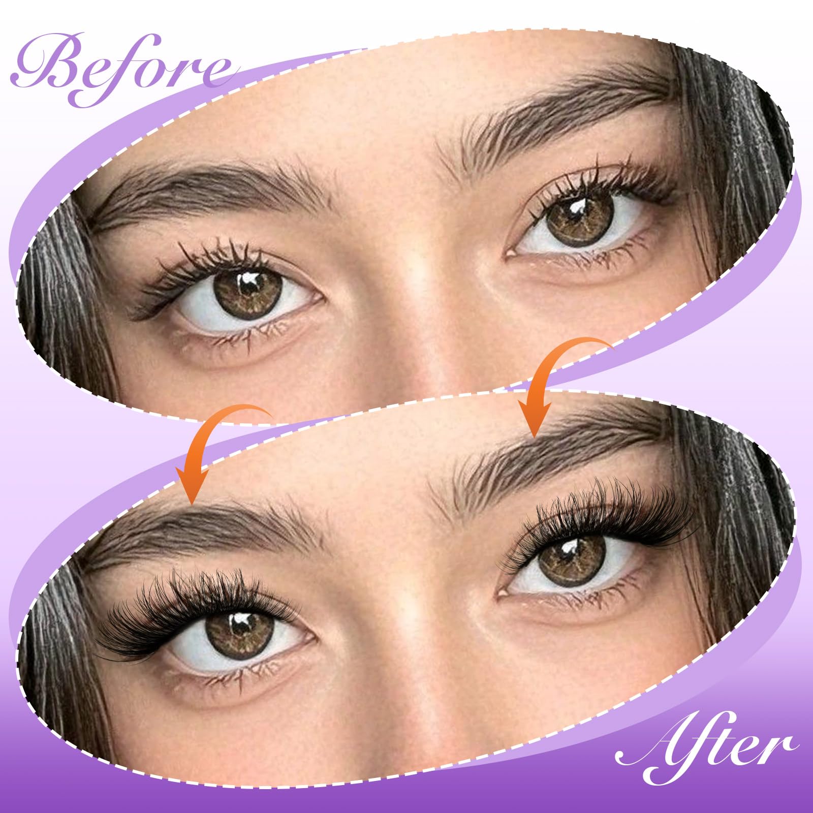 Self Adhesive Eyelashes Natural Pre-glued Lashes No Glue Needed Lashes Cat Eye Lashes Faux Mink Eyelashes Reusable Self Adhesive Lashes 5 Pairs by zanlufly