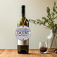 Vista 5 de REWIDPARTY Divertido adorno de primo – Cousins are Forever Close at Heart – Adorno redondo de cerámica de 3 pulgadas con cinta dorada, caja