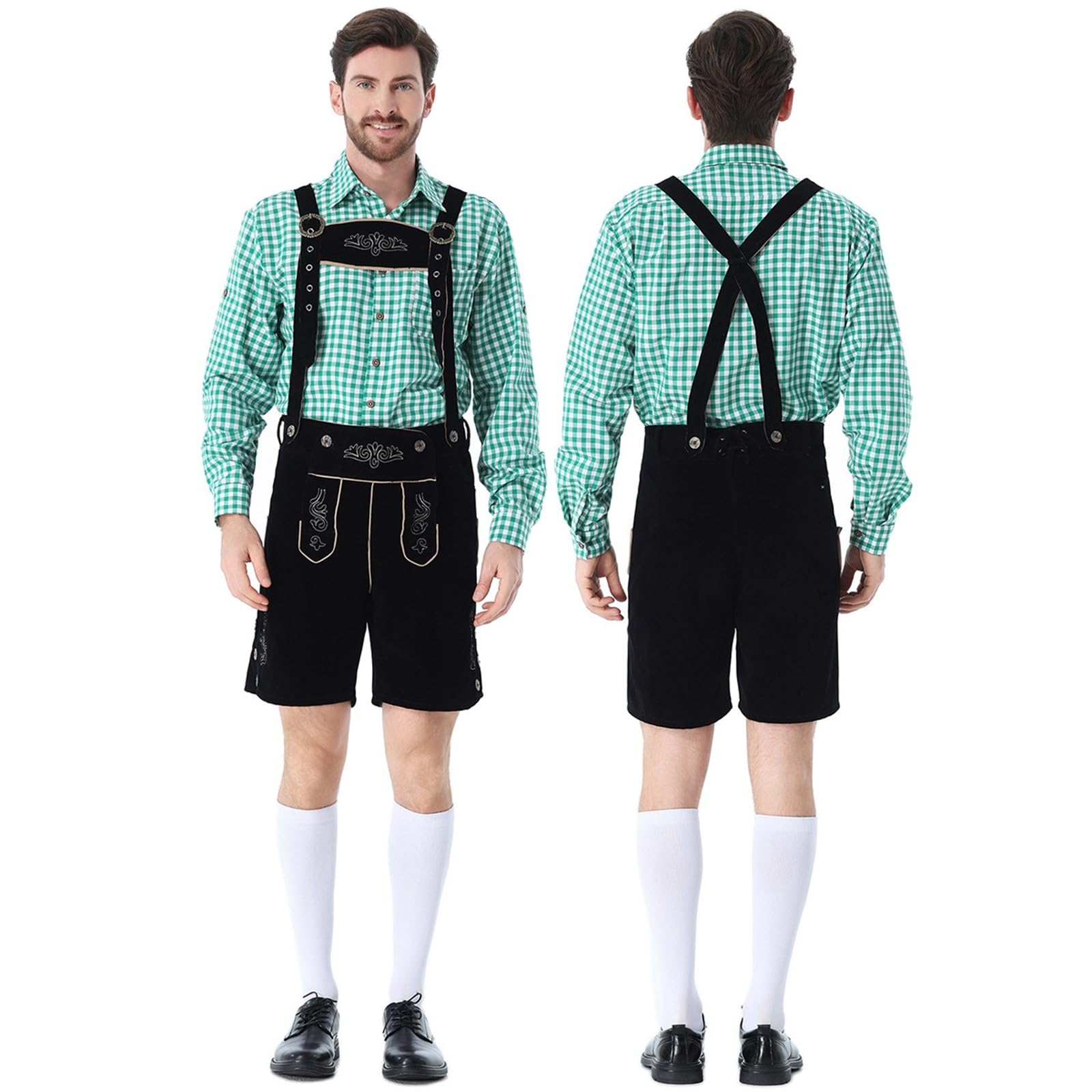 Generico Oktoberfest Costume Uomo Con Bretelle Regolabili Bavarese Party Trachten Vestito Oktoberfest Uomo Carnevale Classico