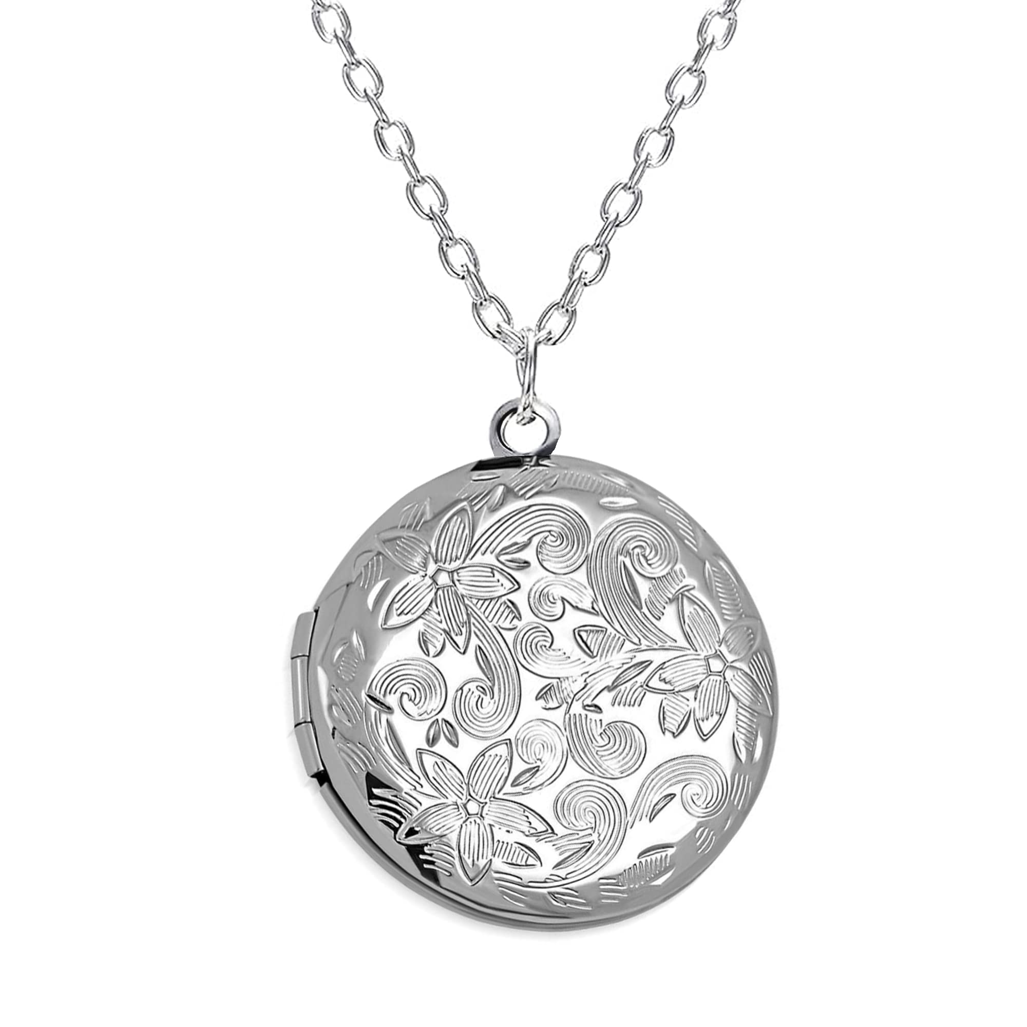 Via Mazzini No-Tarnish No-Rusting Never Fading Circular Photo Memory Locket Pendant Necklace with Chain Valentine Gift for Women and Girls (NK0855) 1 Pc (B07SLZD4LM) Amazon Price History, Amazon Price Tracker