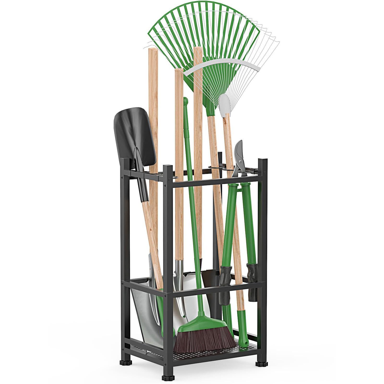 Almacenamiento Para Herramientas De Jardín | compacto, ahorra espacio, soporta herramientas largas