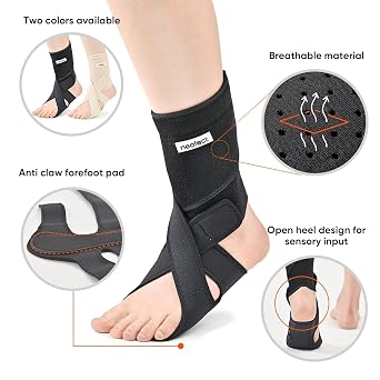 NEOFECT Drop Foot Brace - Adjustable AFO Ankle Brace for Walking & Stroke Recovery, Breathable Material for Ankle and Foot Support, Comfortable Design (Medium/Left)