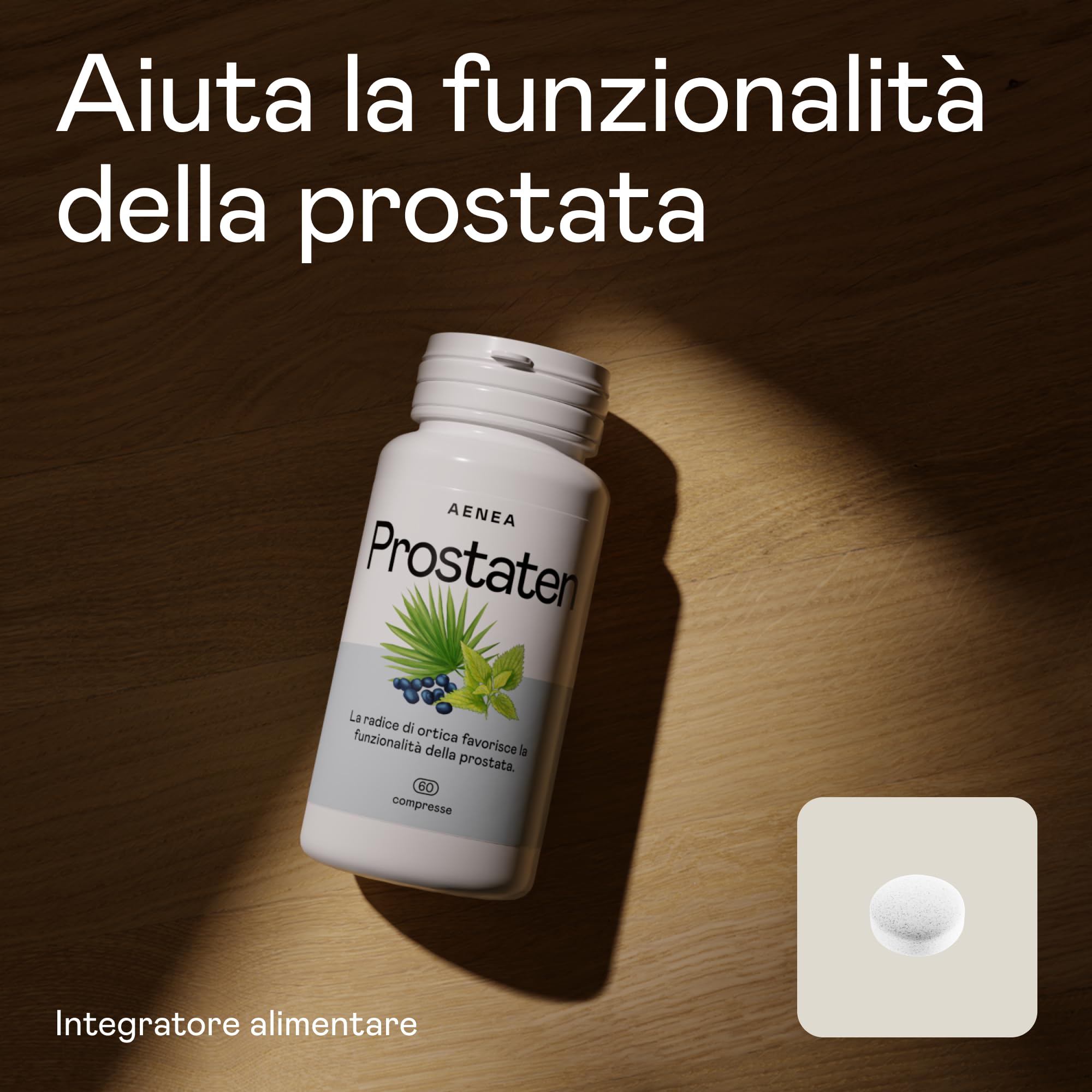 Prostaten Prostata Integratore Uomo 60cps - 640mg con Serenoa Repens Prostata e Ortica, Alto Dosaggio per il Benessere delle Vie Urinarie, Formula Naturale con Saw Palmetto