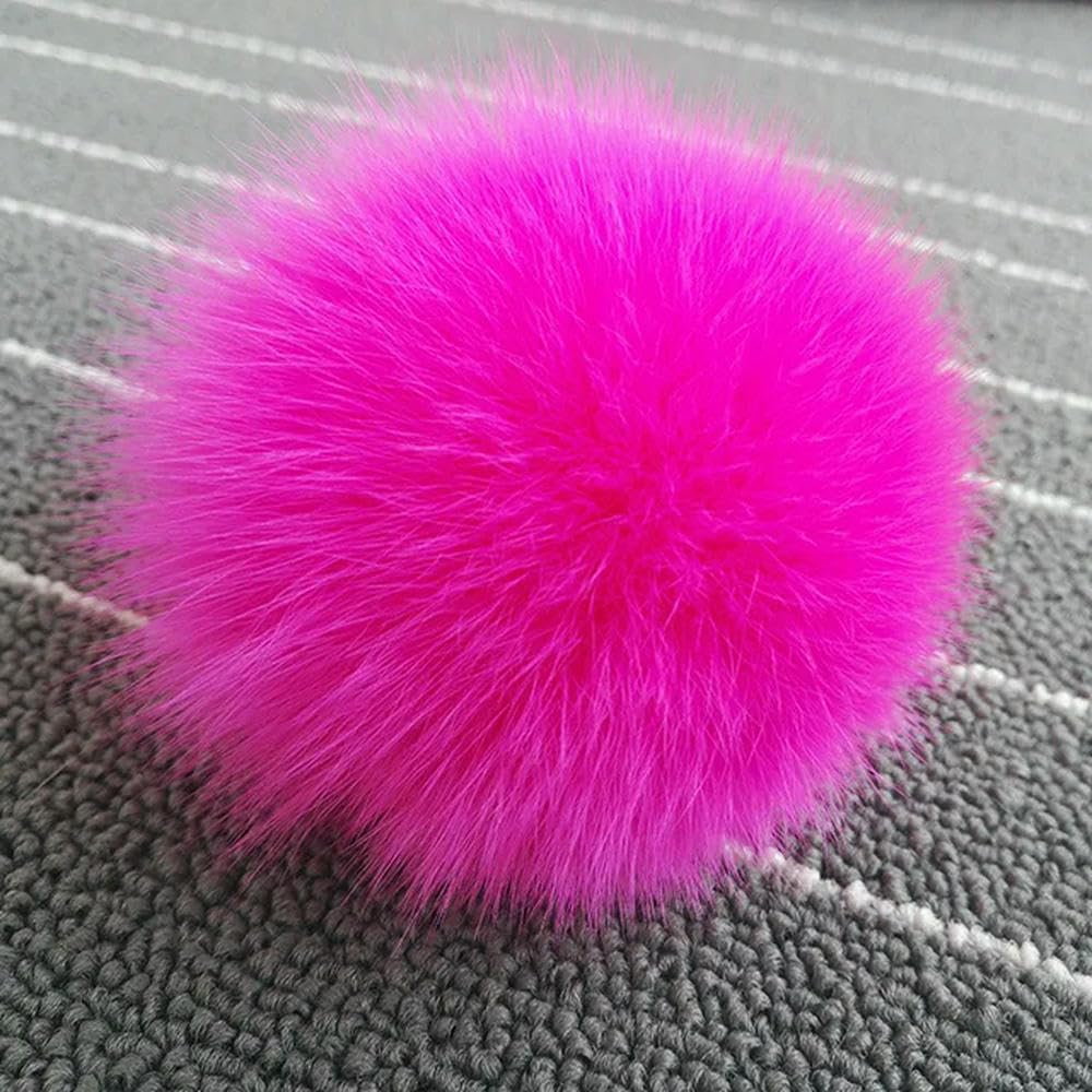 MAIYO 8cm DIY Real Poms Handmade Bag Keychain Pom Children Hat Scarf Shoe Fur Pompom Pompon Fur Balls DIY Jewelry Crafts