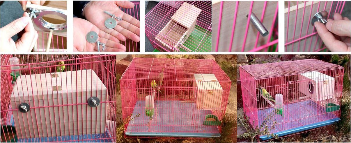 FITOOL Parakeet Nest Box, Budgie Nesting House, Breeding Box for Lovebirds, Parrotlets Mating Box 848102
