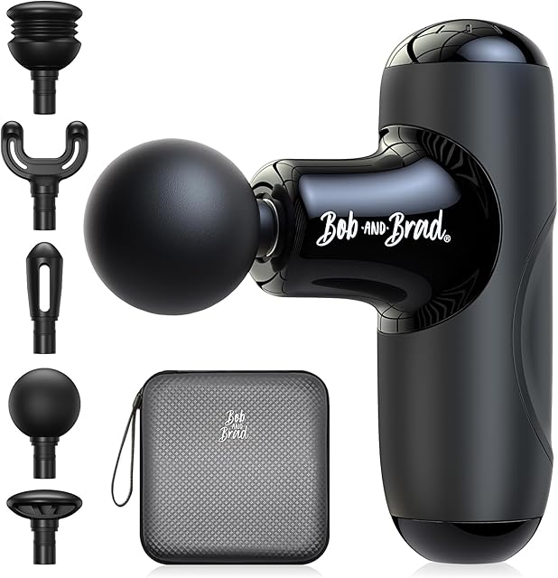 Massagepistole, Bob And Brad Q2 Mini Massage Gun, Tiefe Gewebe Muskelentlastung Handmassagegerät, Lindern Muskelkater und Schmerzen Entspannen für Nacken Schulter Rücken