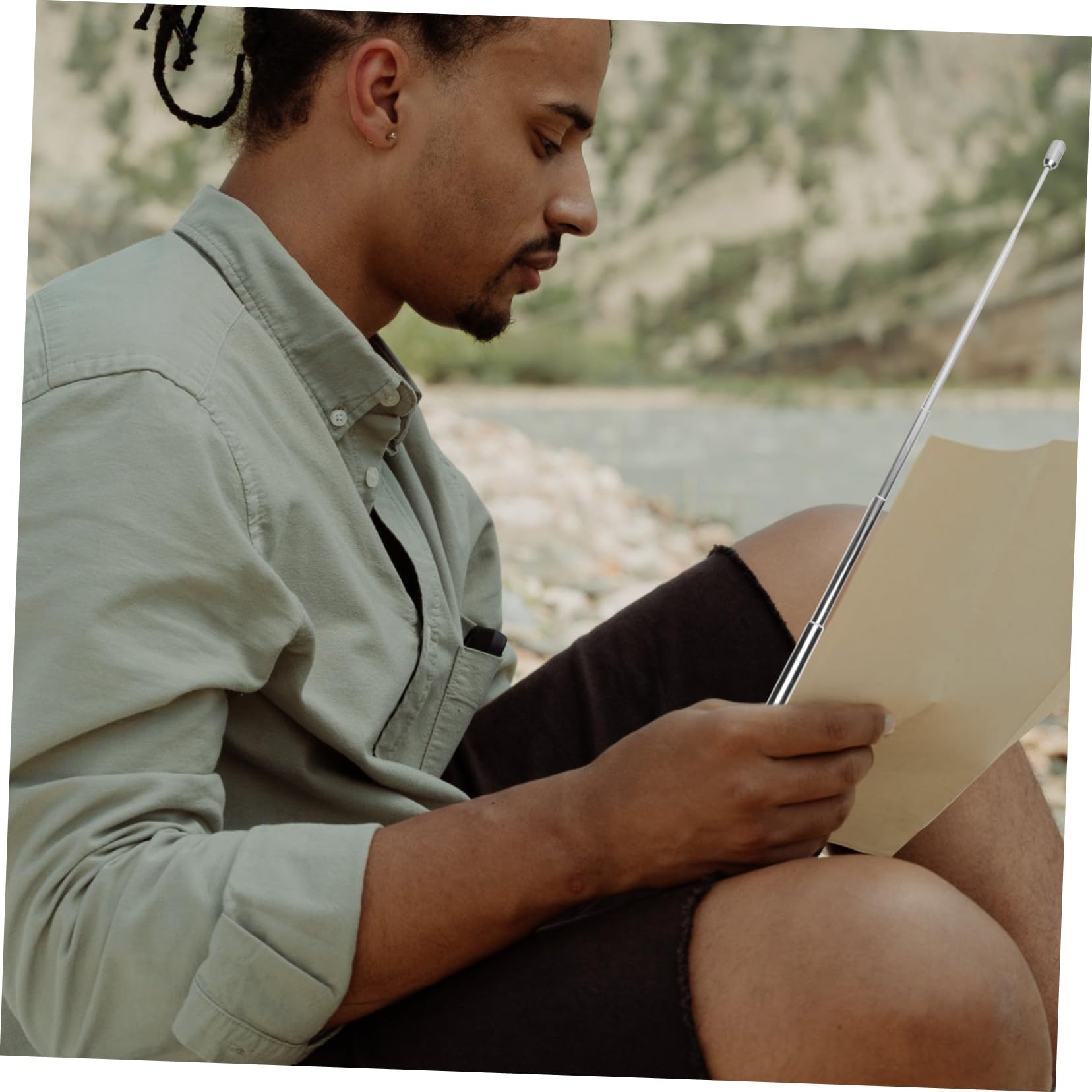 COSMEVIVI Stainless Steel Dowsing l Rod Professional Divining Tool Easy to Carry for Water Source and Detection